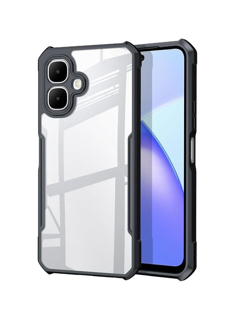 general Clear Case Compatible Infinix Smart 10 4G [Airbag Protection] Clear Case Camera Lens Protection PC+TPU Shockproof Bumper Protection Back Cover - Image 1