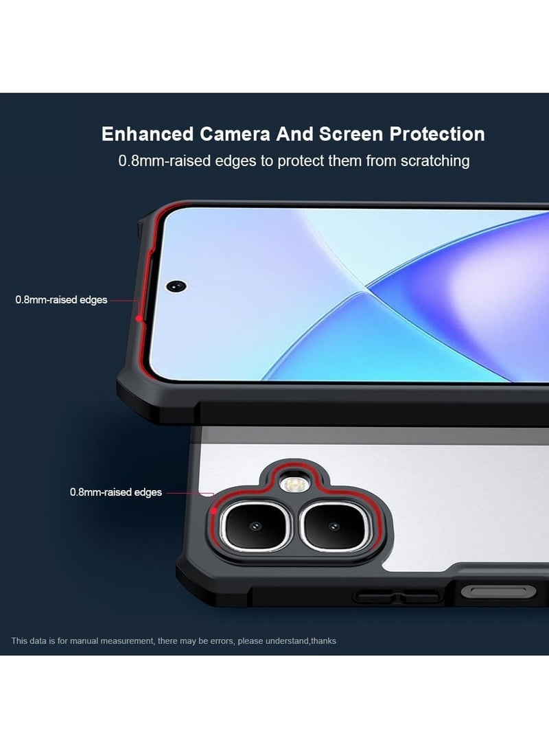 general Clear Case Compatible Infinix Smart 10 4G [Airbag Protection] Clear Case Camera Lens Protection PC+TPU Shockproof Bumper Protection Back Cover - Image 4