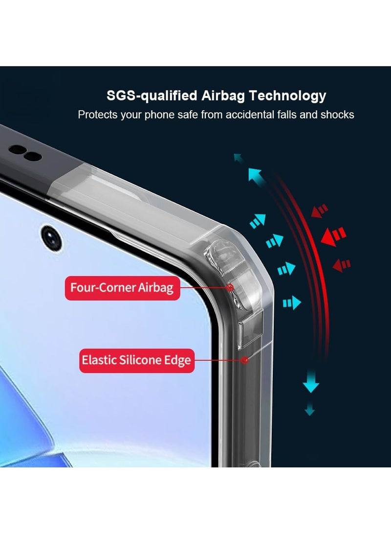 general Clear Case Compatible Infinix Smart 10 4G [Airbag Protection] Clear Case Camera Lens Protection PC+TPU Shockproof Bumper Protection Back Cover - Image 3
