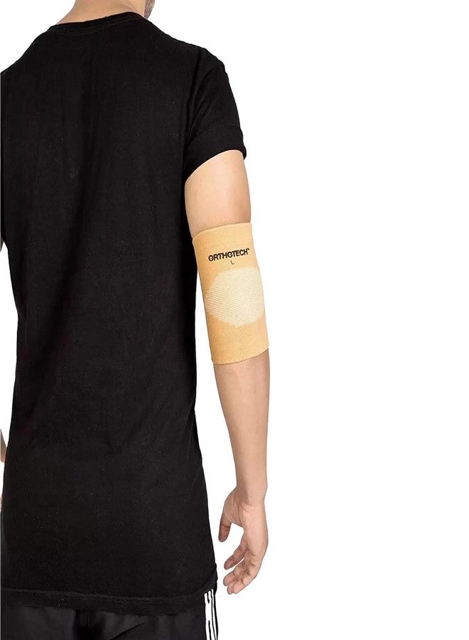 Orthotech Cotton Elbow Brace (Beige, Medium) - Image 1
