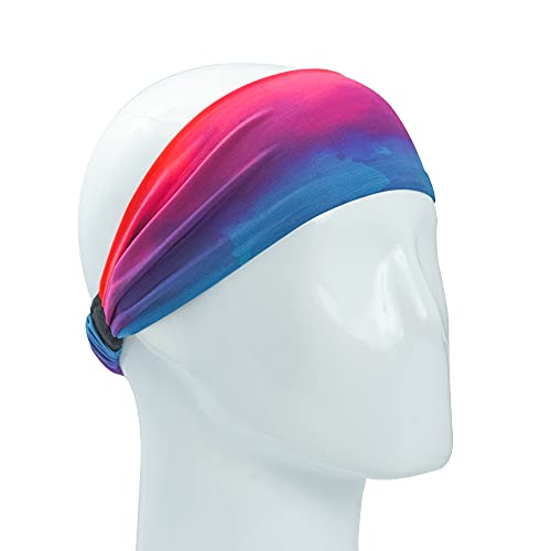 Coreteq Printed Multifunction Sports Sweatband Headband Microfiber Men and Women (Rainbow) - Image 2