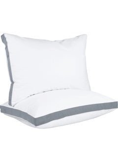 Utopia Bedding Utopia Bedding Gusseted Pillow (2-Pack) Premium Quality Bed Pillows - Side Back Sleepers - Grey Gusset - Queen - 18 x 26 Inches  - Image 1