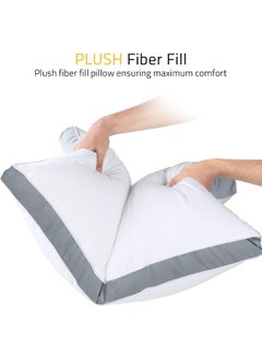 Utopia Bedding Utopia Bedding Gusseted Pillow (2-Pack) Premium Quality Bed Pillows - Side Back Sleepers - Grey Gusset - Queen - 18 x 26 Inches  - Image 5