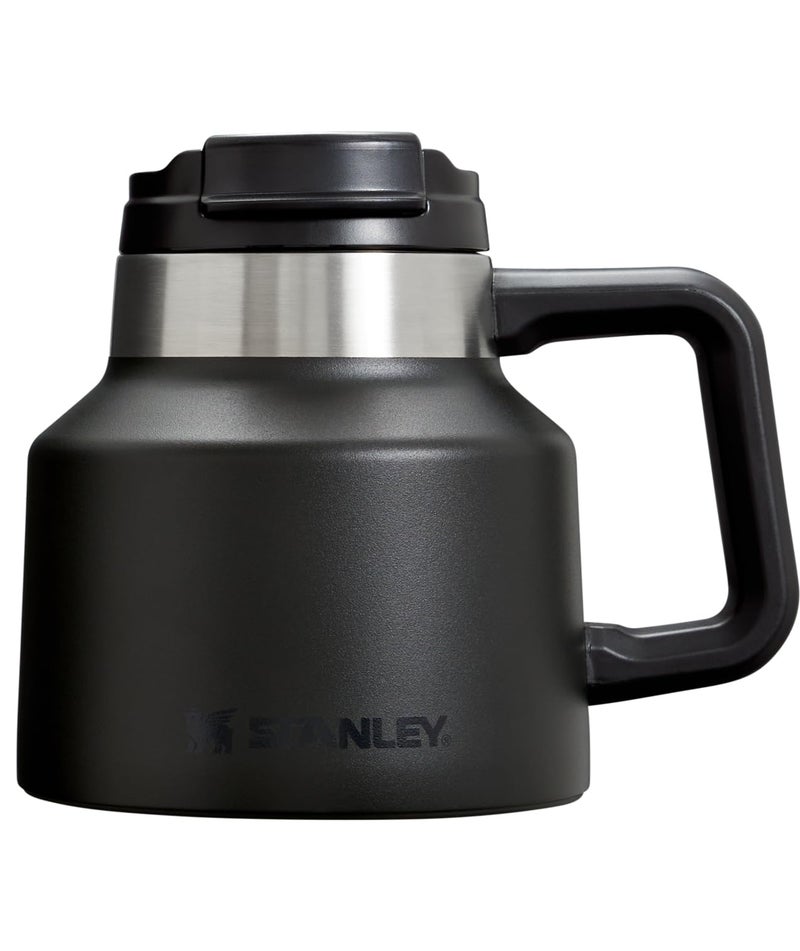Stanley The Tough-To-Tip Admiral's Mug Hammertone - Non-Spill Coffee Mug, Durable Design for Busy Mornings and Office Hours - 20 Oz - Black 2.0 - Image 1