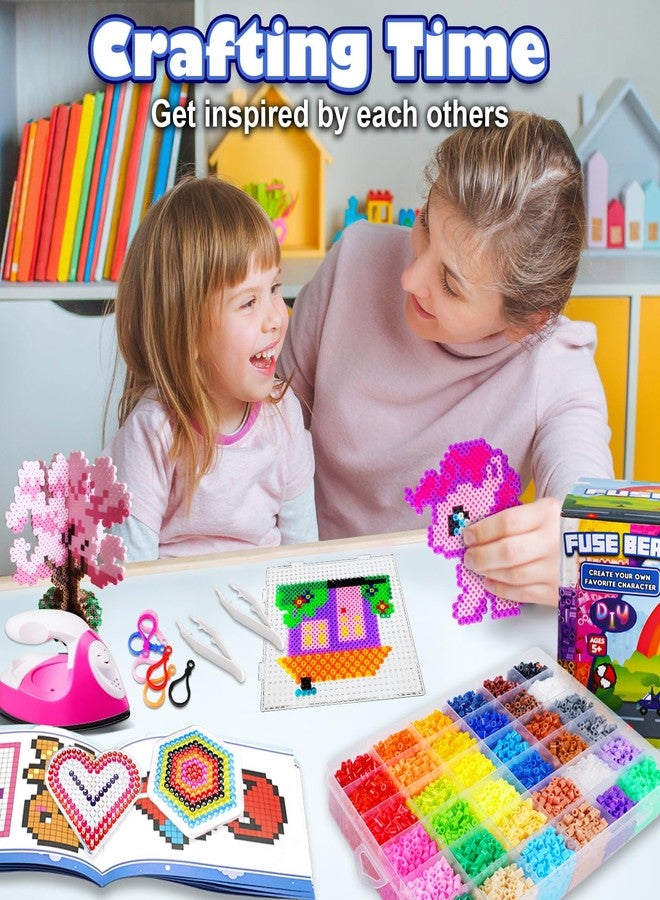 FUNZBO مجموعة خرز FUNZBO 11000 مقاس 5 مم - 36 لونًا | 66 تصميمًا، أعمال فنية وحرفية لعيد الفصح للأطفال والمراهقين والبالغين، ألعاب وحرف يدوية لتزيين الغرف، هدايا عيد الفصح للبنات والأولاد والأطفال من عمر 5 سنوات فما فوق - Image 5