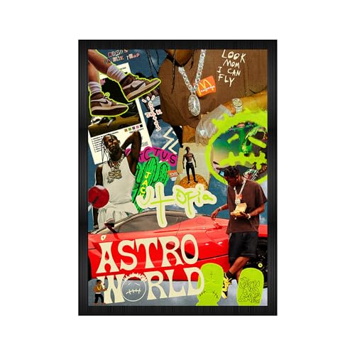 CodersParadise Travis Scott Astroworld Wall Poster Frames | Aesthetic A4 Poster Frames For Home, Living Room, Bedroom and Office | Wall Frames Artworks | Hanging Theme Posters - Image 1