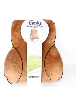 Comfy Back Support Ergonomic memory foam Pillow with adjustable strap for Office Chair and Car Seat - Café - pzsku/Z02FB4E23503E2E6DE4C7Z/45/_/1695818943/37a04445-13e7-4151-83e7-d416c4942f55
