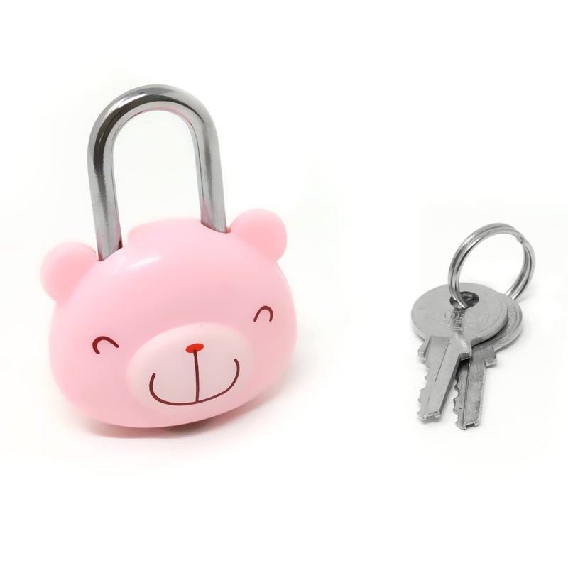 Honbay Cute Cartoon Animal Padlock Mini Bear Padlock Lock with Key for Jewelry Box Purse Handbag Backpacks Cabinet Treasure Chest Suitcases Lockers Letter Box Diary Notebook etc