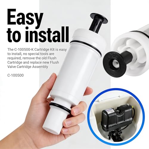 Saiyugty C100500K C100500Kit Replacement Cartridge Kit Flush Valve Cartridge Assembly Kit Compatible with m101526f3 503 504 Cartridge White 2 Pack - Image 3