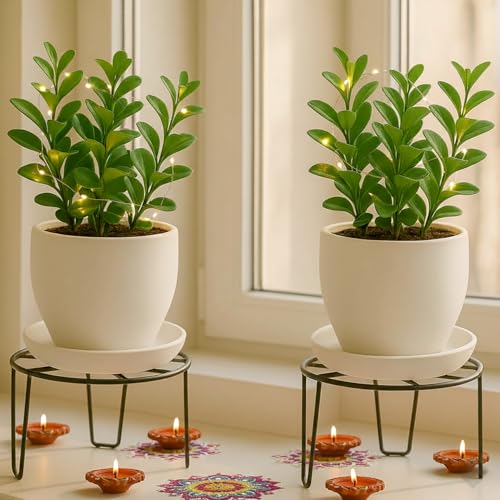 WonderStand Orion | Round Plant Stands for outdoor Balcony, round plant stands for indoor living room, Rust Proof Flower Pot Stand Galvanized Metal with 7 Layer Coating (Set of 6) - Image 1