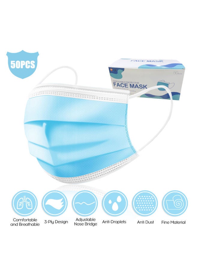 NIBEMINENT 50-Piece 3 Ply Face Mask - Image 3