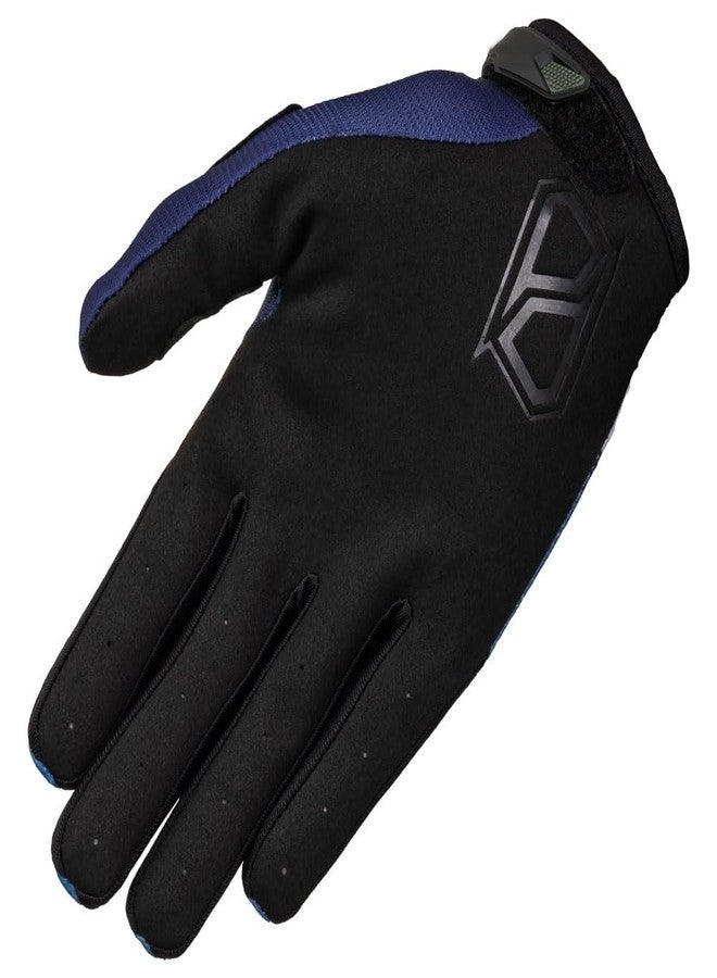MSR™ Axxis Range MTB Mountain Bike Dirt Bike Motocross MX BMX Outdoor Sports ATV UTV Powersports Riding Gloves for Men and Women Medium Blue/White - Image 2