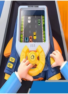 Generic Car racing simulation game for children with a steering wheel and sound effects, 36 x 34 cm, blue  - Image 2