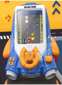 Generic Car racing simulation game for children with a steering wheel and sound effects, 36 x 34 cm, blue  - Image 4