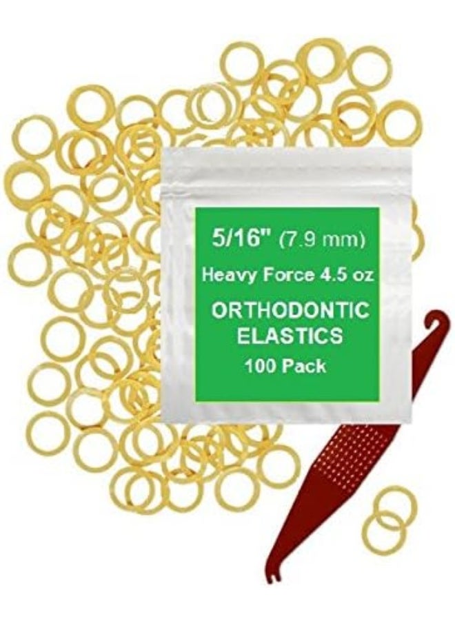 Prairie Horse Supply - 5/16 Inch Orthodontic Elastic Rubber Bands, 100 Pack, Natural, Heavy Force - Image 1