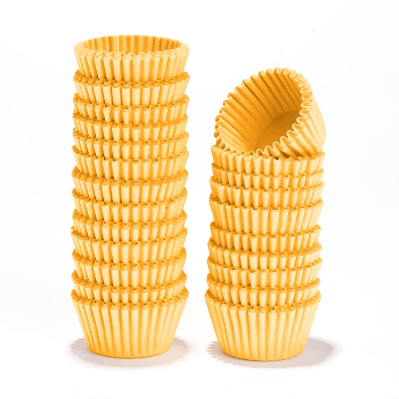 NUOMI 1 Inch Super Mini Baking Cups Muffin Paper Liners 1000 Pieces Cupcake Wrappers for BirthdayWedding Parties Holiday Yellow