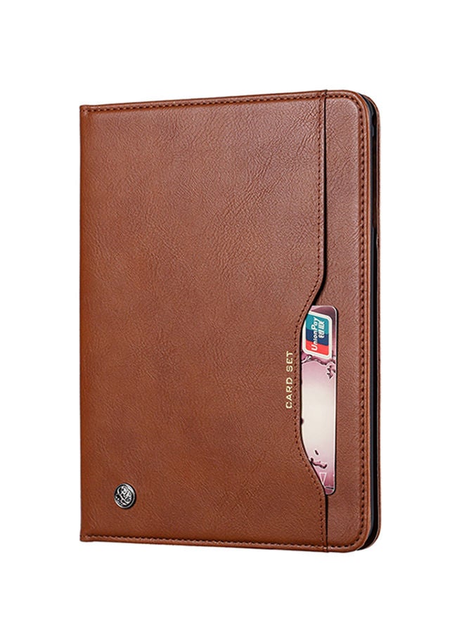 NIBEMINENT Knead Skin Texture Horizontal Flip Leather Cover For Apple iPadMini Brown  - Image 1