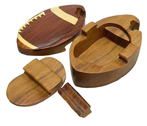The Handcrafted Football Secret Handcrafted Wooden Puzzle Box - Image 5