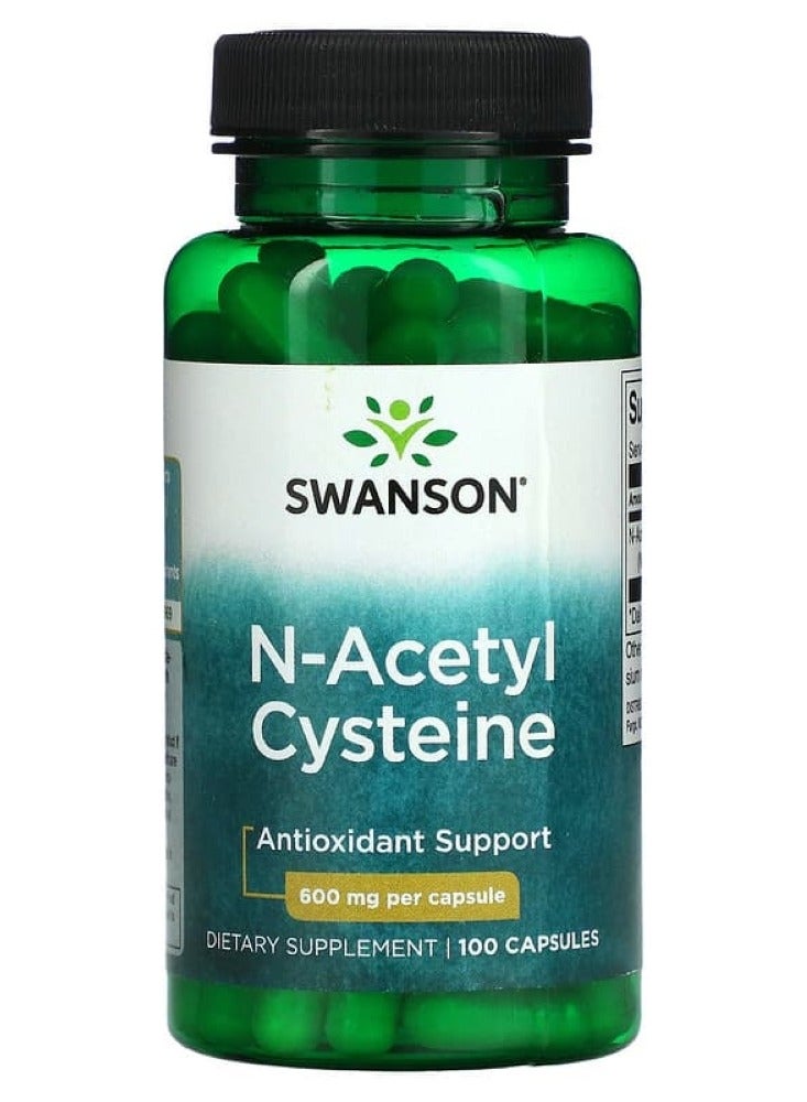SWANSON Nac N-Acetyl Cysteine 600 mg 100 Caps - Image 2
