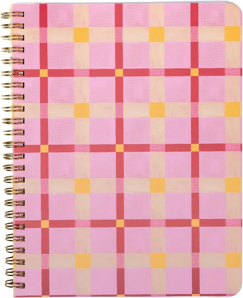 ban.do Rough Draft Mini Notebook, Pink Plaid