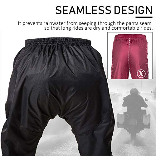 ILM Motorcycle Rain Suit for Men Waterproof Resistant Raincoat 6 Pockets 2 Pieces Packable Rainwear Jacket and Pants Model RS02 - Image 3