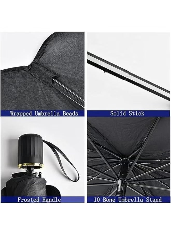 A ZONE Car Sun Shade Windshield Cover - Foldable Umbrella Sun Shade for Car Front Window, Sun Protection & Heat Insulation, Full Cover for Most Vehicles  - Image 2