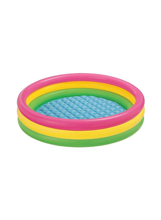 INTEX 3 Ring Portable Inflatable Lightweight Compact Circular Swimming Pool 114x25cm - Image 2