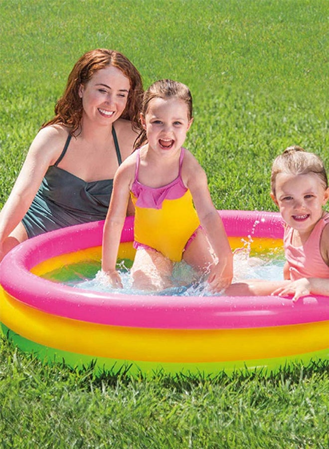 INTEX 3 Ring Portable Inflatable Lightweight Compact Circular Swimming Pool 114x25cm - Image 5