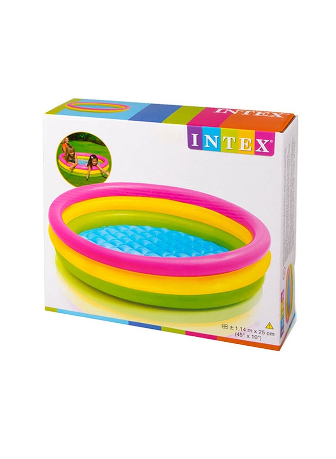 INTEX 3 Ring Portable Inflatable Lightweight Compact Circular Swimming Pool 114x25cm - Image 1