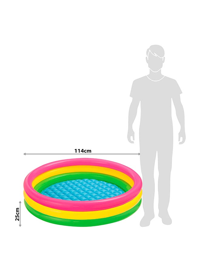 INTEX 3 Ring Portable Inflatable Lightweight Compact Circular Swimming Pool 114x25cm - Image 4