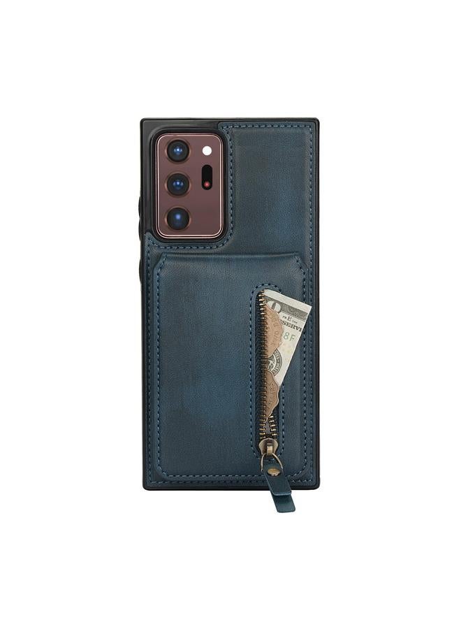 اس-توب حافظة لهاتف سامسونج جالكسي نوت 20 ألترا بسحاب ومحفظة مقسمة بغطاء خلفي من الجلد مع خاصية ماج سيف - Image 2