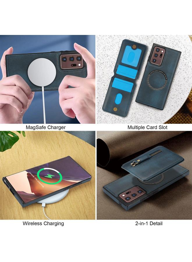 اس-توب حافظة لهاتف سامسونج جالكسي نوت 20 ألترا بسحاب ومحفظة مقسمة بغطاء خلفي من الجلد مع خاصية ماج سيف - Image 5