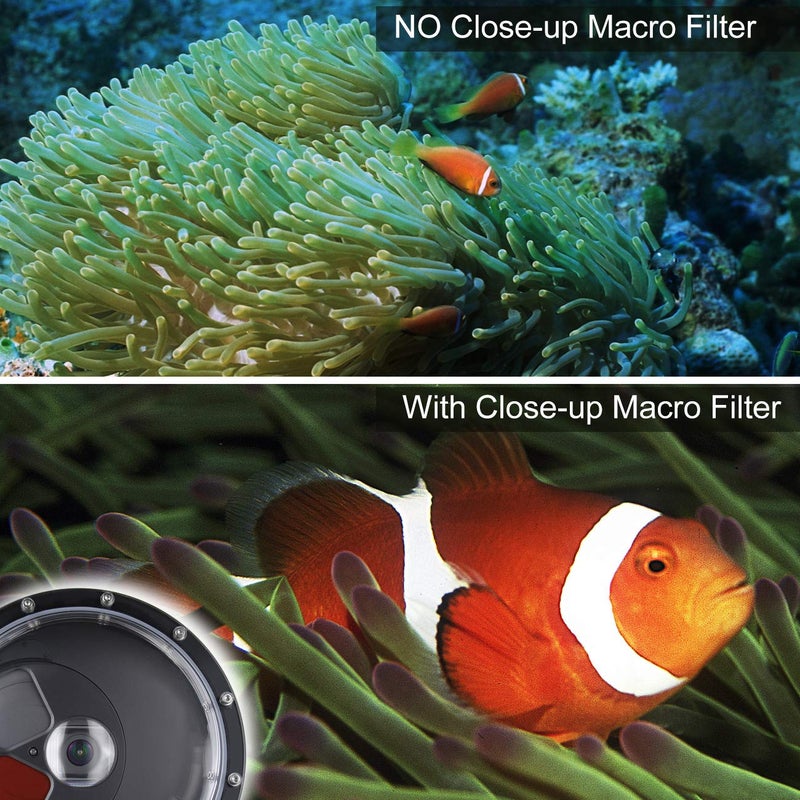 SOONSUN Dome Port for GoPro Hero 9 10 11 12 13 Black, Underwater Dome Lens with Waterproof Housing Case Built-in Switchable Red Filter, 10x Close-up Macro Filter and Standard Mode - Image 5