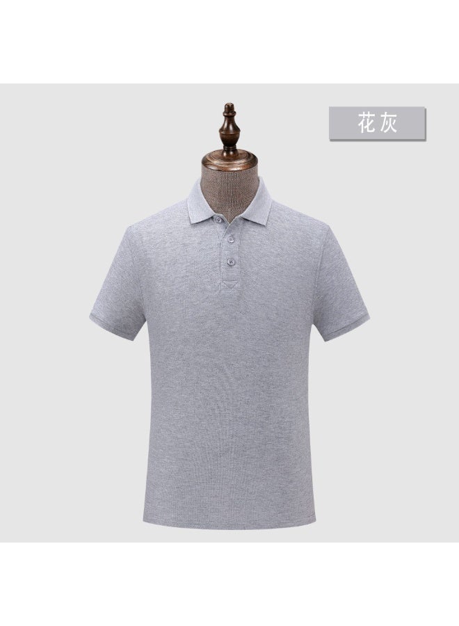 Pure Color Short Sleeve Polo T-Shirt Work Uniform - Image 1