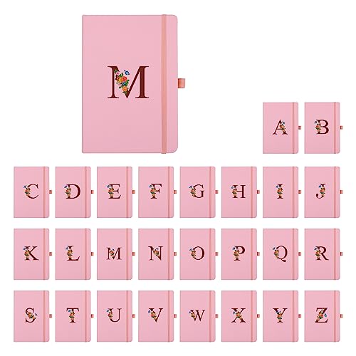 PUKZIC Pink Notebook for Women, 5.7"X8.3" A5 Journal Notebook with Letter S, Dual-Sided Writing Notebook with Dividers, Cute Leather Journal for Work, Business, School, Meetings, Travelers, Small Notebook - Image 2