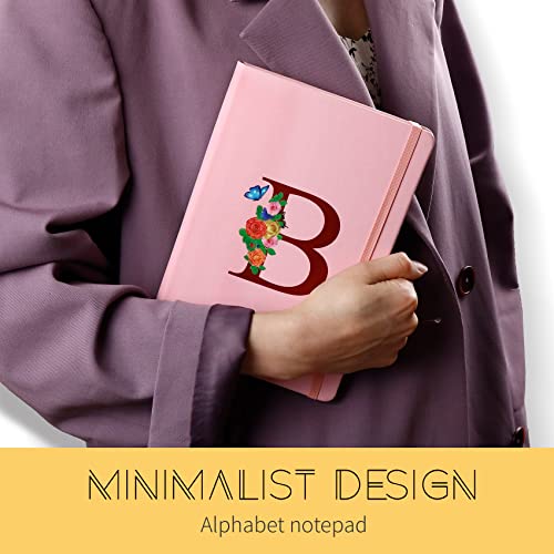 PUKZIC Pink Notebook for Women, 5.7"X8.3" A5 Journal Notebook with Letter S, Dual-Sided Writing Notebook with Dividers, Cute Leather Journal for Work, Business, School, Meetings, Travelers, Small Notebook - Image 4