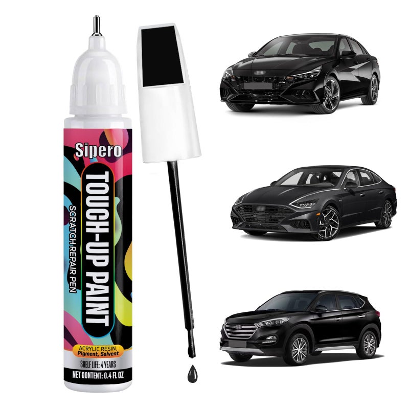 sipero Phantom Black S3S3B for Hyundai Touch Up Paint Pen Exact OEM Color Match Scratch Repair Pen Compatible with Sonata Elantra Tucson Santa Fe - Image 3