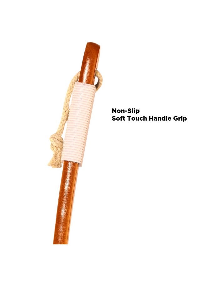 ICDI ICANdOIT Icandoit-17.71Inch Natural Boar Bristles Anti-Slip Curved Long Handle Bath Brush,Bent Handle Shower Scrubber For Exfoliating,Shower Back Brush - Image 3