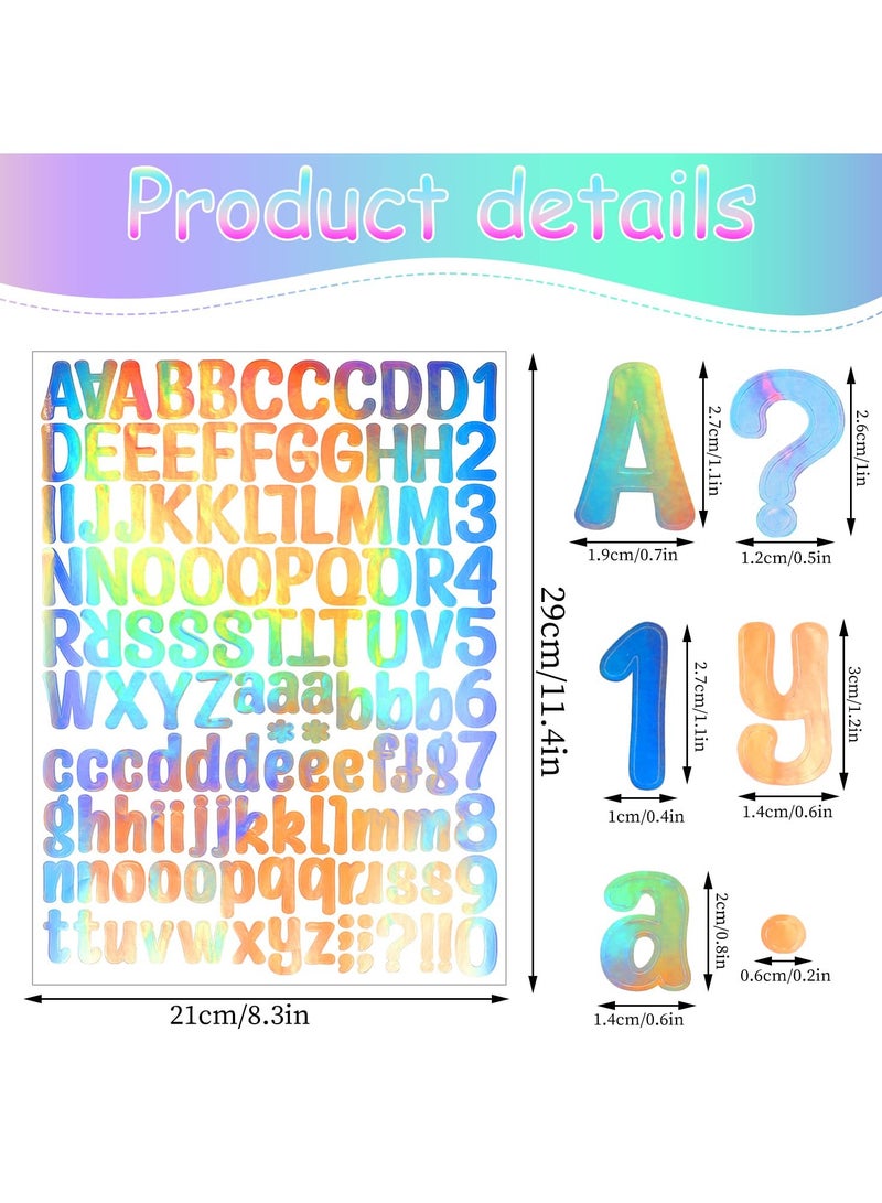 SYOSI 10Pcs Holographic Laser Letter Stickers 1 Inch Self-adhesive Waterproof Vinyl Letter Sticker Decorative Decals for Office Mailbox Kitchen Signs Window Door - Image 2