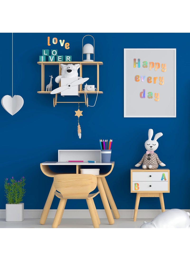 SYOSI 10Pcs Holographic Laser Letter Stickers 1 Inch Self-adhesive Waterproof Vinyl Letter Sticker Decorative Decals for Office Mailbox Kitchen Signs Window Door - Image 4