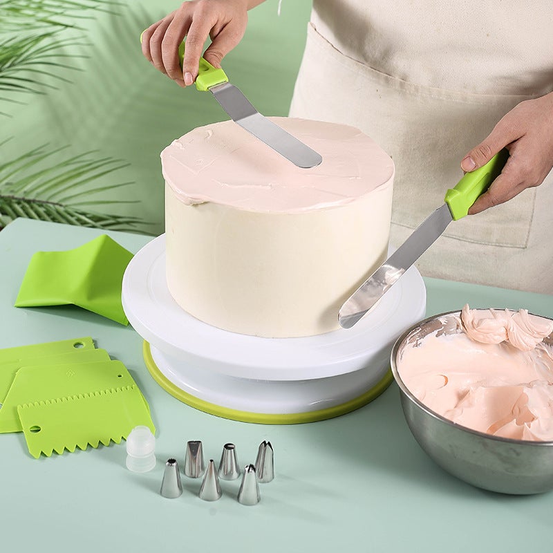 Cake Turntable Decorating Turntable Decorating Table Rotating Table Cake Making Tools Suit Birthday Baking Home Suit - Image 4