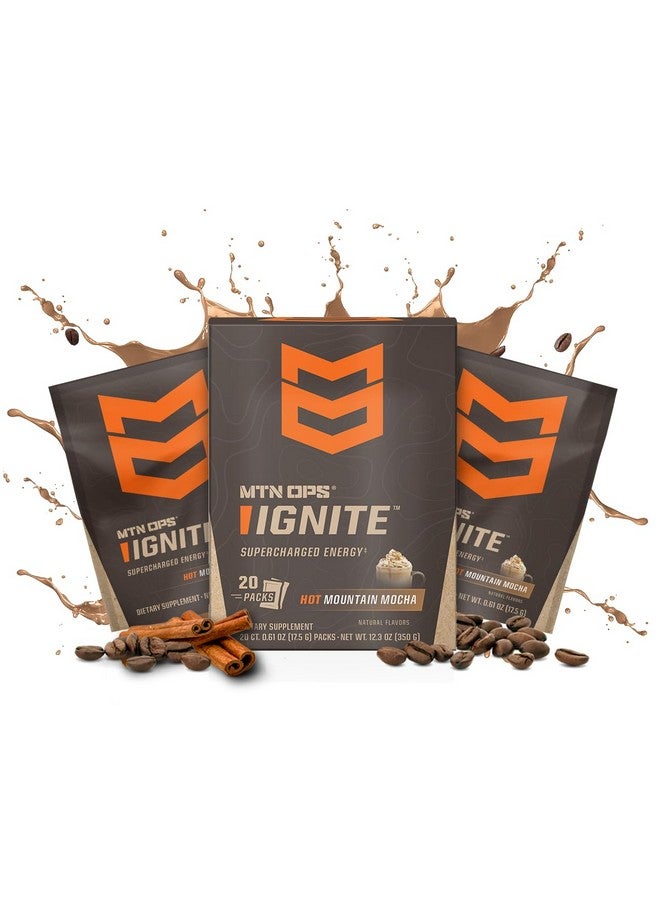 MTN OPS MTN OPS Hot Ignite Supercharged Energy Drink Mix Focus Enhancer, Mountain Mocha - Trail Packs  - Image 1