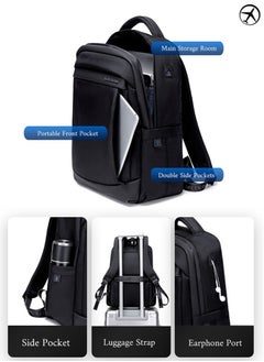 ARCTIC HUNTER Lightweight Wear Resistant Laptop Backpack with Headphone Port for School Work  - Image 4