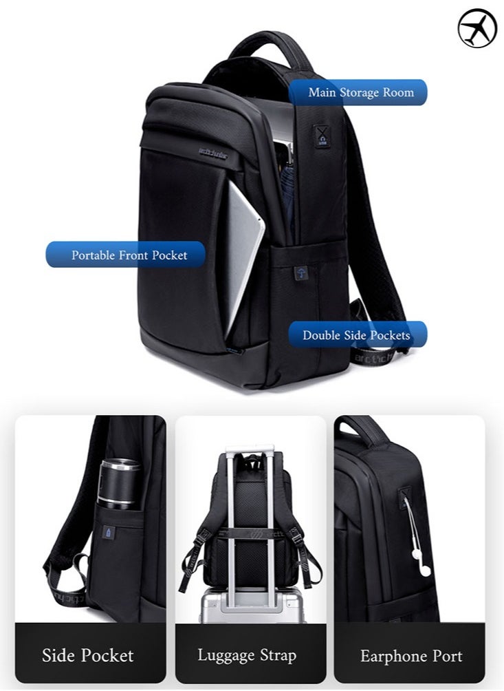 ARCTIC HUNTER Lightweight Wear Resistant Laptop Backpack with Headphone Port for School Work  - Image 4