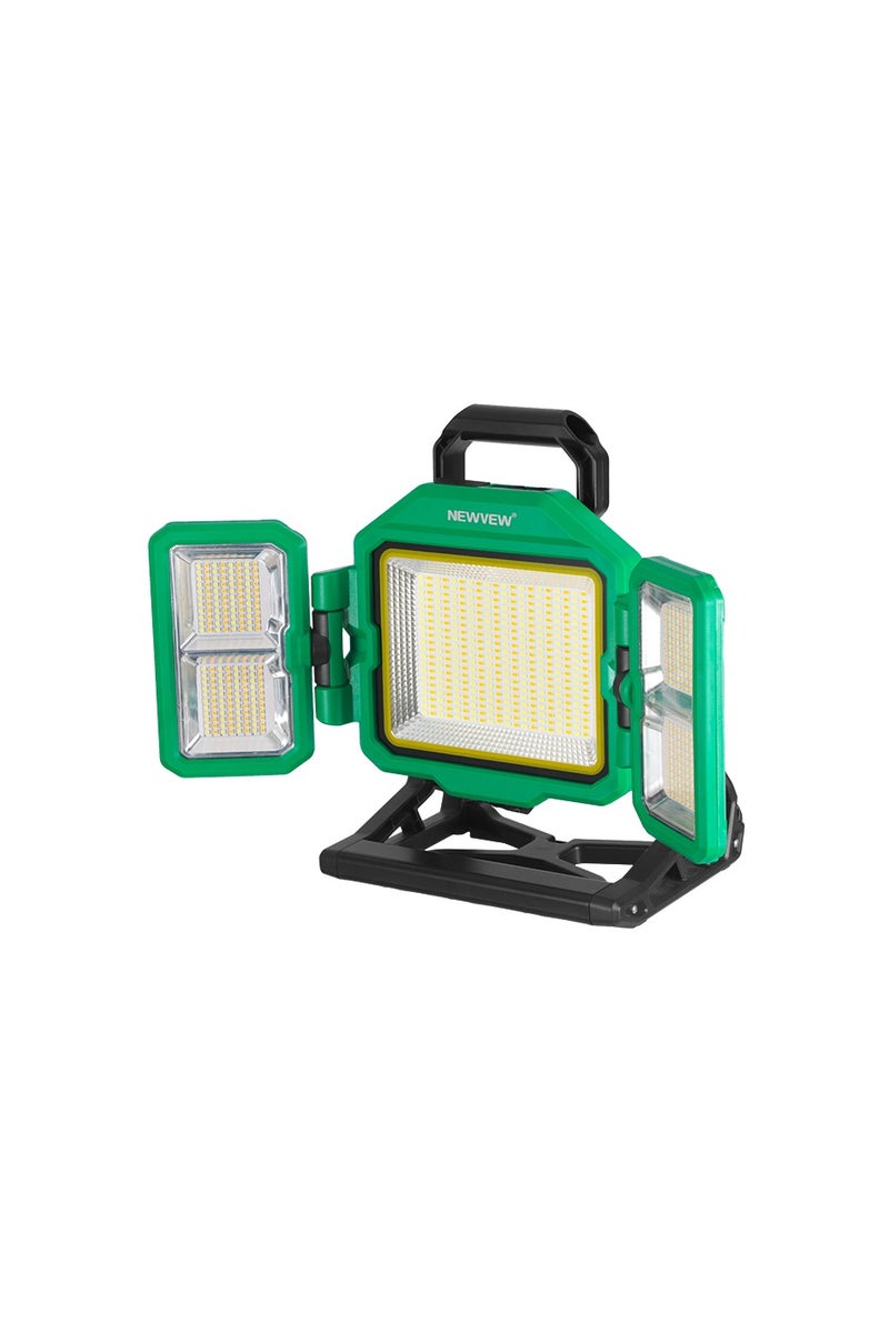 NEWVEW NV-S7 600W Portable Solar LED Work Lamp – 276 Ultra-Bright LEDs – 3300mAh Lithium Battery Rechargeable via USB Type-C & Solar Power – IP65 Waterproof – Battery Indicator – Built-in Solar Panels – Wide-Angle Lighting – Ideal for Camping, Construction, Garden, Emergency - Image 1