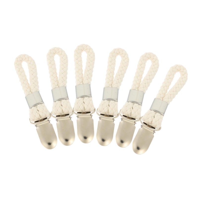 6 Pack White Hanging Towel Clips For Bathroom Towel Sock Storage Lightweight Space Saving - Image 2