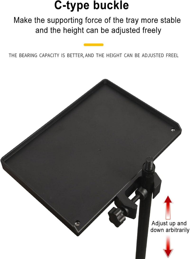 GGOOT Phone Holder Microphone Stand Tray | Two-hole Stand Sound Card Tray | Microphone Stand Clamp Compatible with Most Cell Phone Supports  - Image 5
