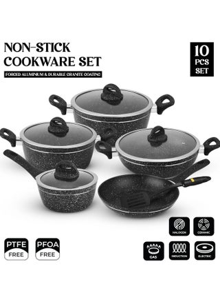 Delcasa 10 pcs non stick Induction Cookware set Aluminum with granite coating with 5 Layer construction - pzsku/Z02FC4B946EA12A762B44Z/45/1747218438/e0ceb5a0-f0f7-467b-b963-7333149aaecd