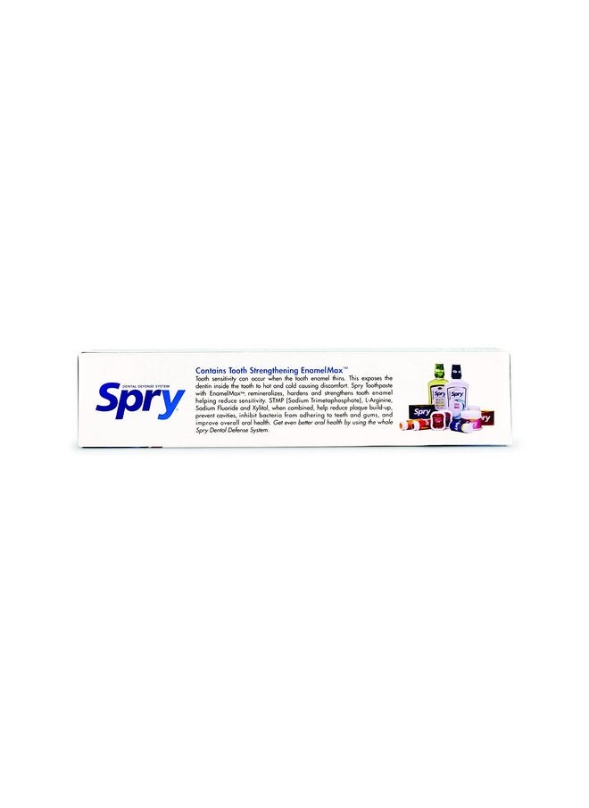 Spry Xylitol Toothpaste 5Oz Fluoride Toothpaste Adult And Kids Teeth Whitening Toothpaste With Xylitol Natural Breath Freshening Mouth Moisturizing Ingredients Peppermint (Pack Of 1)  - Image 5