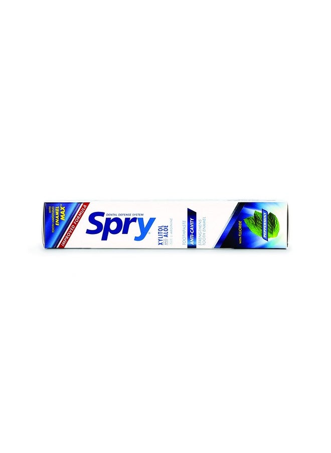 Spry Xylitol Toothpaste 5Oz Fluoride Toothpaste Adult And Kids Teeth Whitening Toothpaste With Xylitol Natural Breath Freshening Mouth Moisturizing Ingredients Peppermint (Pack Of 1)  - Image 3
